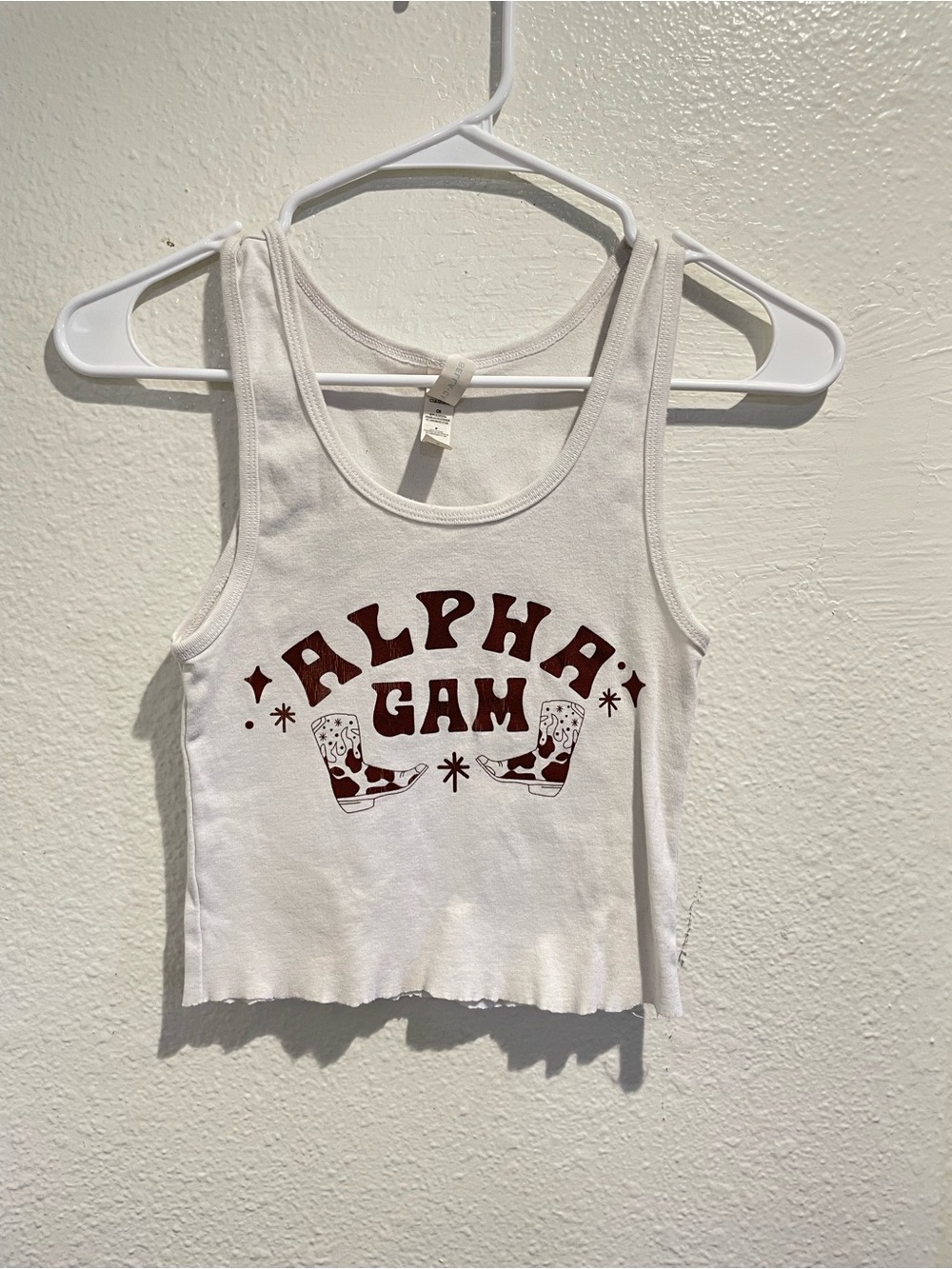 🤠 Bella Canvas Alpha Gamma Delta Western Crop Tank S